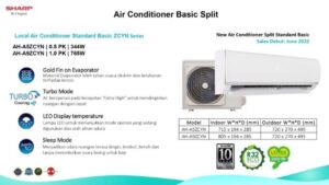 harga ac sharp