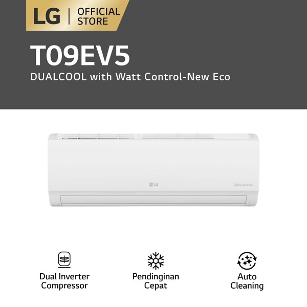 AC LG Inverter 1 PK (T09EV5)& Pemasangan Vachum