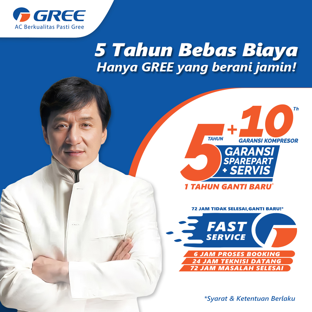 Gree Gtech Inverter 1.5 PK + Pemasangan