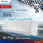 Gree New Inverter 24F5S 2,5 PK + Paket Material Pemasangan & Vachum
